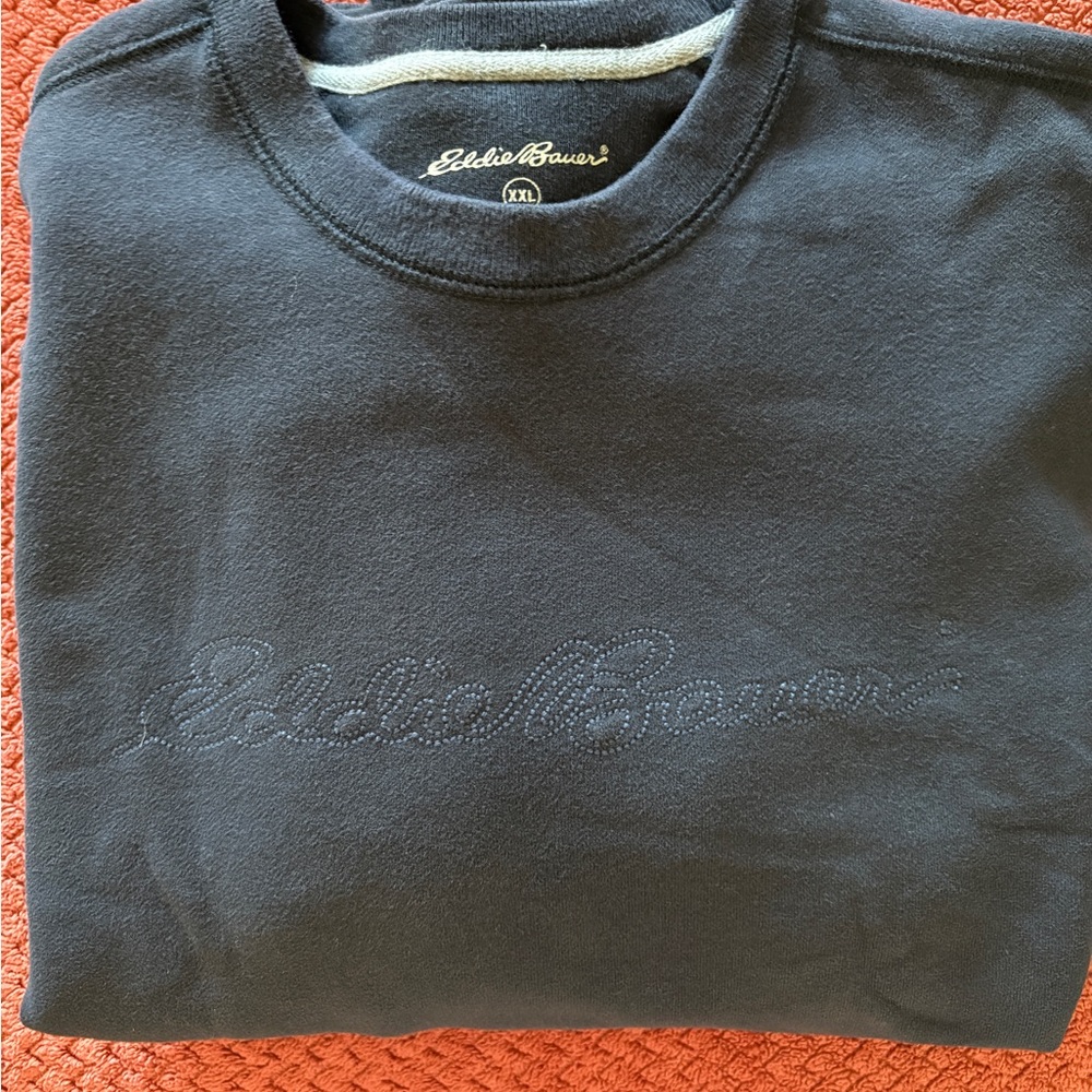 Eddie Bauer navy blue sweatshirt XXL EUC